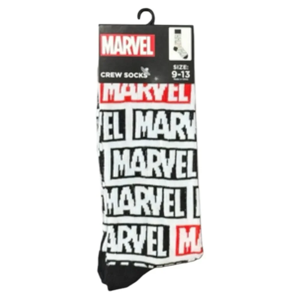 Marvel 1 Pair Crew Socks In A Christmas Ornament Size 9-13